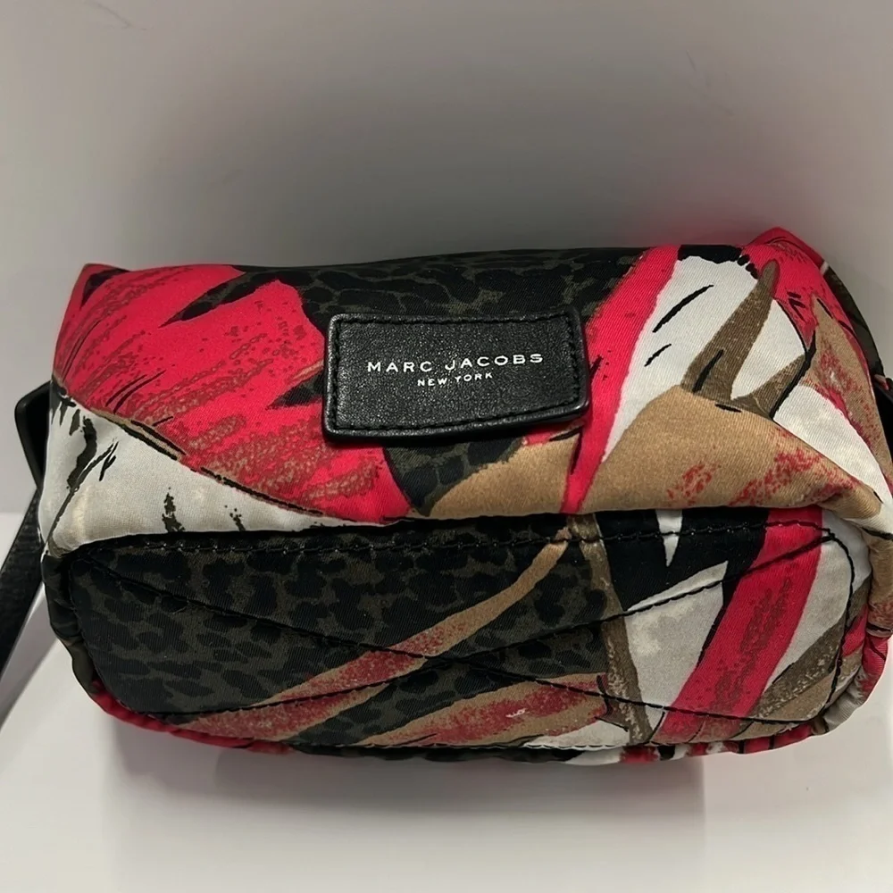 Marc Jacobs Nylon Multi Print Zip Top Makeup Clutch Pouch